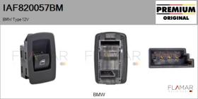 BMW-MINI IAF820057BM - INTERRUPTOR, ELEVALUNAS BMW TYPE 12V