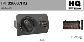 HQ IPF020037HQ - INTERRUPTOR LUZ PRINCIPAL VAG TYPE 12V