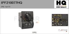 HQ IPF210077HQ - INTERRUPTOR LUZ PRINCIPAL OPEL TYPE 12V