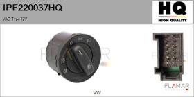 HQ IPF220037HQ - INTERRUPTOR LUZ PRINCIPAL VAG TYPE 12V