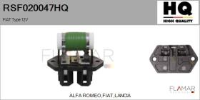 HQ RSF020047HQ - RESISTENCIA VENTILADOR HABITáCULO FIAT TYPE 12V
