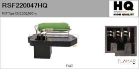HQ RSF220047HQ - RESISTENCIA VENTILADOR HABITáCULO FIAT TYPE 12V 2,20/2,50 OH