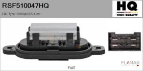 HQ RSF510047HQ - RESISTENCIA VENTILADOR HABITáCULO FIAT TYPE 12V 0,60/2/3,81