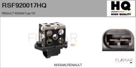 HQ RSF920017HQ - RESISTENCIA VENTILADOR HABITáCULO RENAULT-NISSAN TYPE 12V