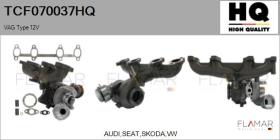HQ TCF070037HQ - TURBOCOMPRESOR, SOBREALIMENTACIóN   VAG TYPE 12V