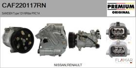RENAULT NISSAN CAF220117RN - COMPRESOR AIRE ACONDICIONADO