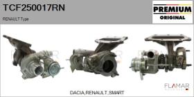 RENAULT NISSAN TCF250017RN - TURBOCOMPRESOR