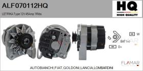 HQ ALF070112HQ - ALTERNADOR