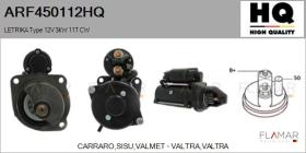 HQ ARF450112HQ - MOTOR DE ARRANQUE