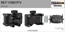 FORD-VOLVO-SAAB BEF110027FV - BOBINA ENCENDIDO