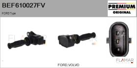 FORD-VOLVO-SAAB BEF610027FV - BOBINA ENCENDIDO