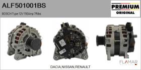 BOSCH ALF501001BS - ALTERNADOR 12V 150AMP