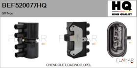 HQ BEF520077HQ - BOBINA DE ENCENDIDO