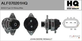 HQ ALF070201HQ - ALTERNADOR