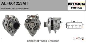 MITSUBISHI ALF601253MT - ALTERNADOR