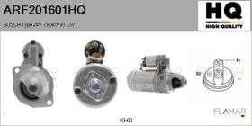 HQ ARF201601HQ - MOTOR DE ARRANQUE