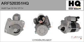 HQ ARF520351HQ - MOTOR DE ARRANQUE