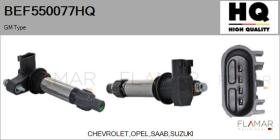 HQ BEF550077HQ - BOBINA DE ENCENDIDO